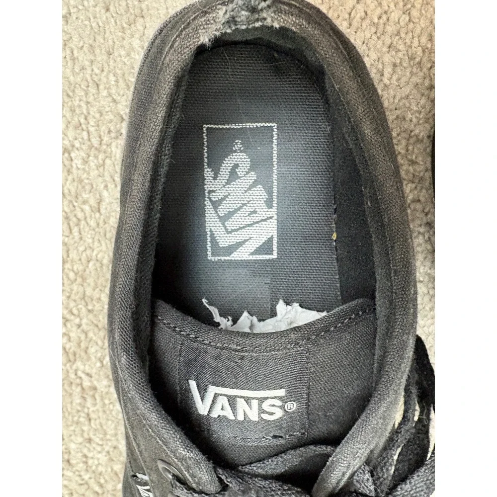 Vans Atwood Mens 9 Black Canvas Low Top Skate Shoes Sneakers 507698